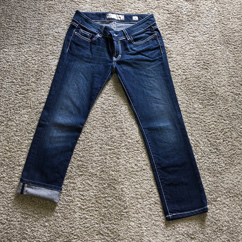 BKE dark denim capris